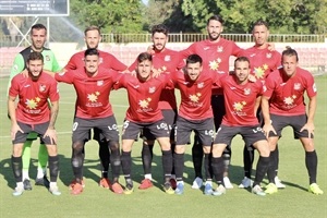 Alienación del CF La Nucía ayer ante el UCAM Murcia