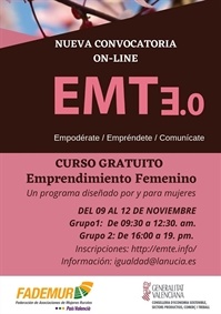 La Nucia cartel igualdad emprendimiento mujeres online 2020