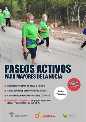 Imagen del Cartel de la actividad Paseos Activos para Mayores