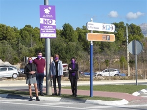 Caridad Rodríguez, técnica Igualdad, Gemma Márquez, concejala de Igualdad, Mª Jesús Jumilla, concejala de Juventud y Pepe Cano, concejal de Participación Ciudadana en la presentación de la campaña