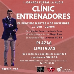 Cartel del Clínic de Entrenadores de la I Jornada de Futsal