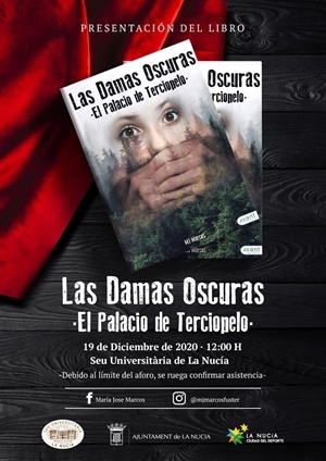 Cartel de la presentación del libro "El Palacio de Terciopelo"