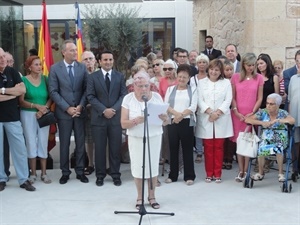 Discurso de María Teresa García, pta. Asoc. Jubilados, el día de la inauguración de la Casilla