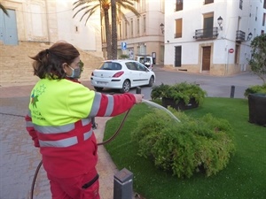 Jardineras de los Servicios Técnicos con los nuevos uniformes