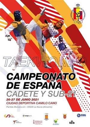 Cartel del Nacional Cadete y Sub21 de Taekwondo