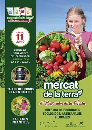 Cartel del Mercat de la Terra de La Nucía de junio